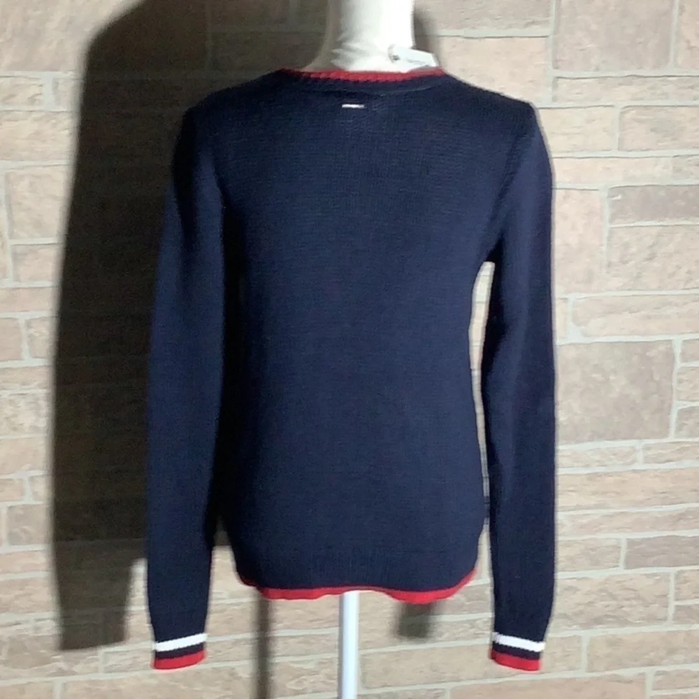 Nautica NEW - Sz S - classic crew neck sweater - 80% cotton - navy blue